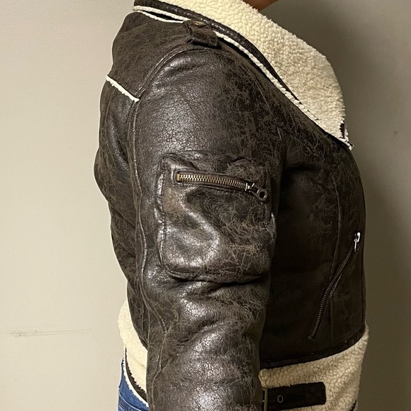 Mo x member faux leather aviator jacket - Picture 8 of 9